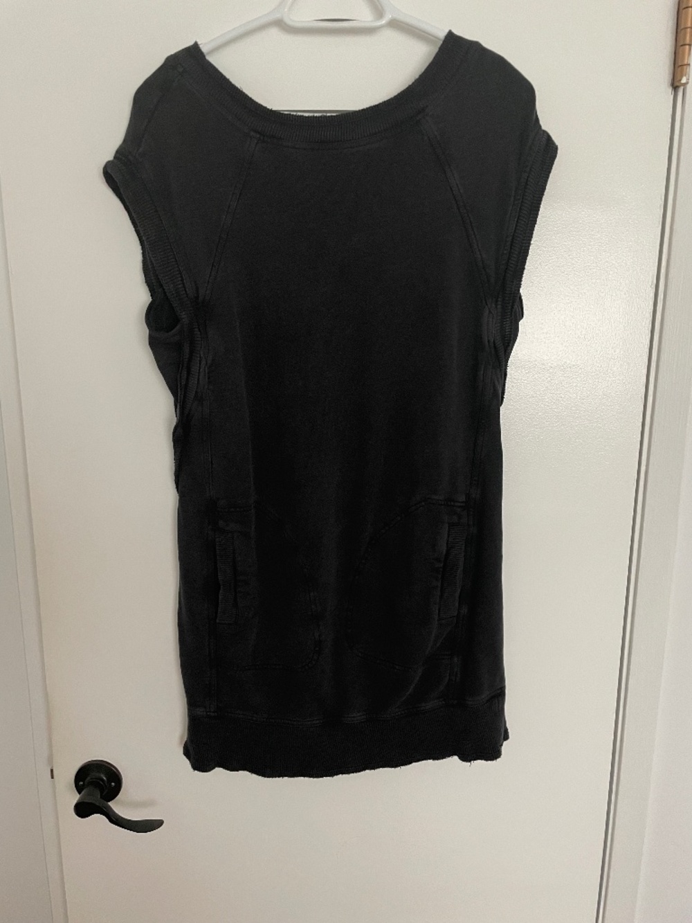 Anthropologie sleeveless jersey dress in charcoal black